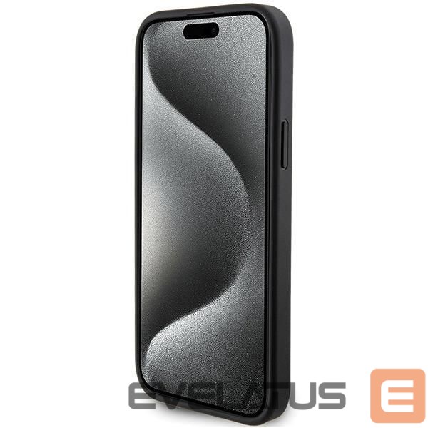 Чехол на заднюю панель Karl Lagerfeld Karl Lagerfeld Saffiano Cardslot Karl&Choupette Metal Pin case for iPhone 15 - black