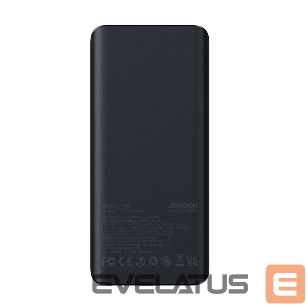 Внешний аккумулятор Joyroom Powerbank Joyroom JR-PBF02 30W 20000mAh + USB-A - USB-C cable 0.25m - black