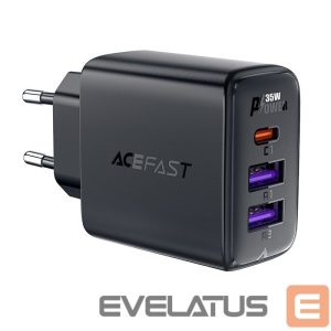Адаптер Acefast  Acefast A57 PD 35W GaN charger 2 x USB-A + USB-C with 3 ports - black 