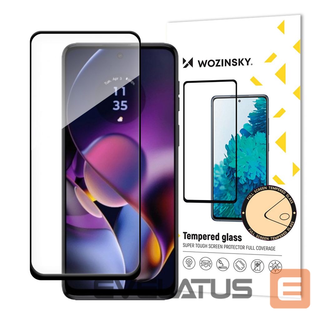 Защитное стекло Wozinsky Wozinsky Tempered glass Full Glue for Motorola Moto G54 full screen with frame - black