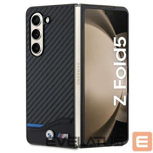 Чехол на заднюю панель BMW  BMW Leather Carbon case for Samsung Galaxy Z Fold 5 - black 