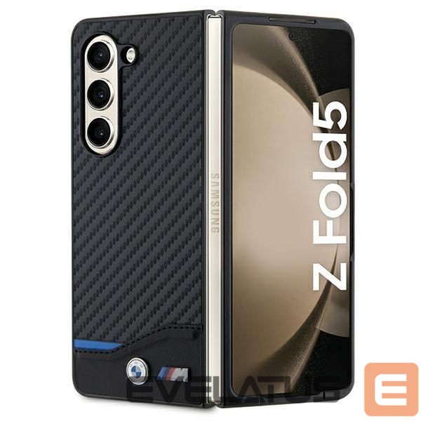 Чехол на заднюю панель BMW BMW Leather Carbon case for Samsung Galaxy Z Fold 5 - black