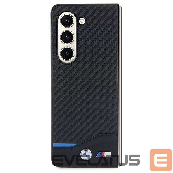 Чехол на заднюю панель BMW BMW Leather Carbon case for Samsung Galaxy Z Fold 5 - black