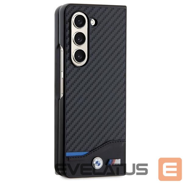 Чехол на заднюю панель BMW BMW Leather Carbon case for Samsung Galaxy Z Fold 5 - black