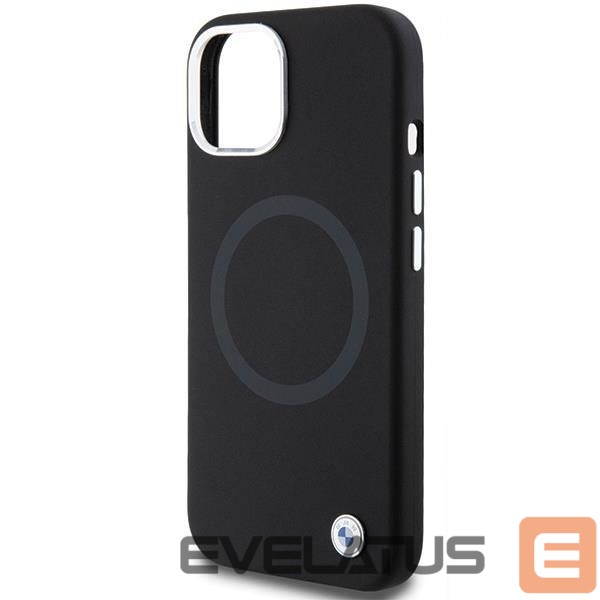 Чехол на заднюю панель BMW BMW Signature Liquid Silicone MagSafe case for iPhone 15 Plus - black