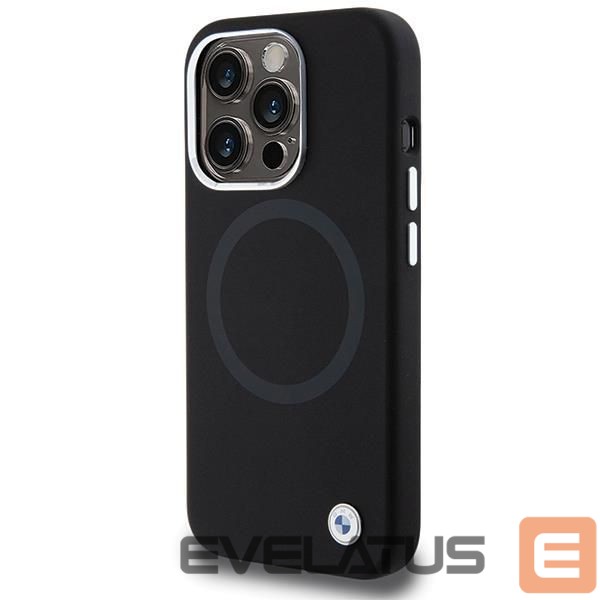 Чехол на заднюю панель BMW BMW Signature Liquid Silicone MagSafe case for iPhone 15 Pro Max - black