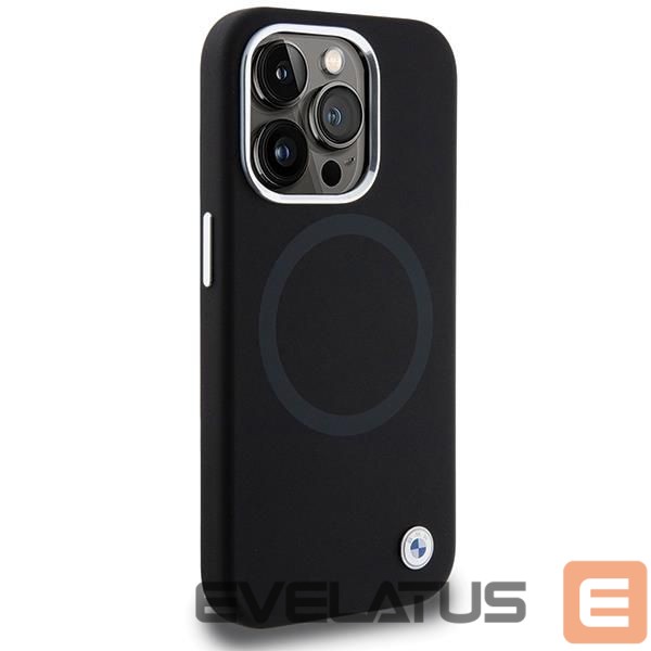 Чехол на заднюю панель BMW BMW Signature Liquid Silicone MagSafe case for iPhone 15 Pro Max - black
