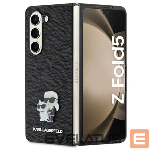 Чехол на заднюю панель Karl Lagerfeld Karl Lagerfeld Saffiano Karl&Choupette Pin case for Samsung Galaxy Z Fold 5 - black