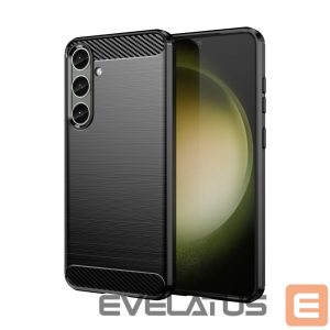 Чехол на заднюю панель Hurtel  Case for Carbon Case Samsung Galaxy S24+ flexible silicone carbon cover - black 