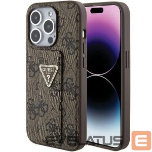 Чехол на заднюю панель Guess  Guess Grip Stand 4G Triangle Strass case for iPhone 15 Pro - brown 