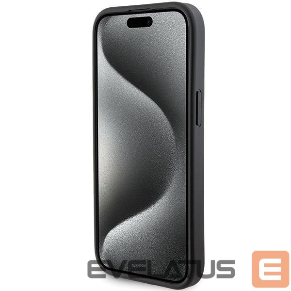 Чехол на заднюю панель Karl Lagerfeld Karl Lagerfeld Gripstand Saffiano Choupette Pins Case for iPhone 15 Plus / 14 Plus - Black
