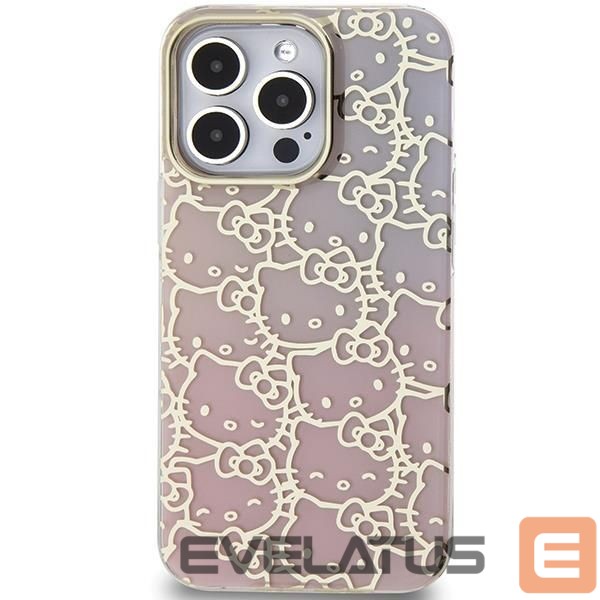 Чехол на заднюю панель Hello Kitty Hello Kitty IML Gradient Electrop Crowded Kitty Head case for iPhone 13 Pro / 13 - pink
