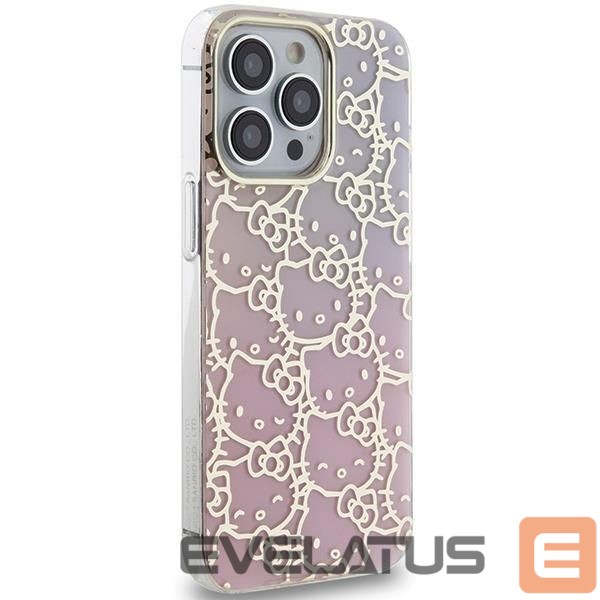 Чехол на заднюю панель Hello Kitty Hello Kitty IML Gradient Electrop Crowded Kitty Head case for iPhone 13 Pro / 13 - pink