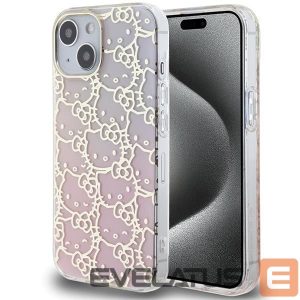 Чехол на заднюю панель Hello Kitty  Hello Kitty IML Gradient Electrop Crowded Kitty Head case for iPhone 15 - pink 