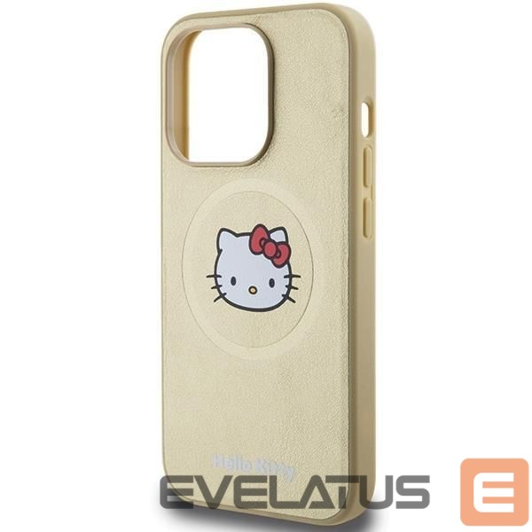 Чехол на заднюю панель Hello Kitty Hello Kitty Leather Kitty Head MagSafe case for iPhone 13 Pro Max - gold