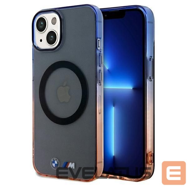 Чехол на заднюю панель BMW BMW Gradient Bumper MagSafe Case for iPhone 15 Plus / 14 Plus - Gray