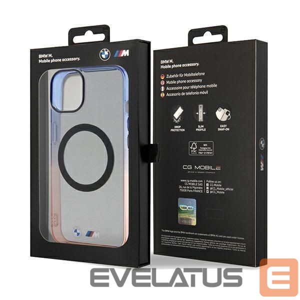 Чехол на заднюю панель BMW BMW Gradient Bumper MagSafe Case for iPhone 15 Plus / 14 Plus - Gray