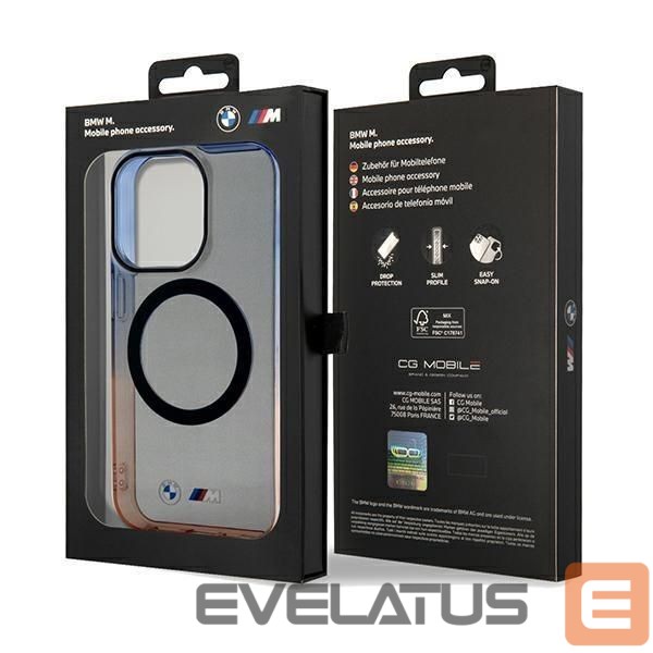 Чехол на заднюю панель BMW BMW Gradient Bumper MagSafe case for iPhone 15 Pro Max - gray