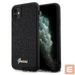 Чехол на заднюю панель Guess  Guess Disco Metal Script case for iPhone 11 / Xr - black