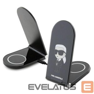Адаптер Karl Lagerfeld  Karl Lagerfeld Ikonik MagSafe 15W inductive charger, foldable 2in1 - black 