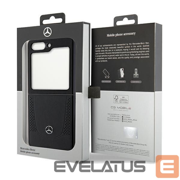 Чехол на заднюю панель Mercedes-Benz Mercedes Leather Urban case for Samsung Galaxy Z Flip 5 - black