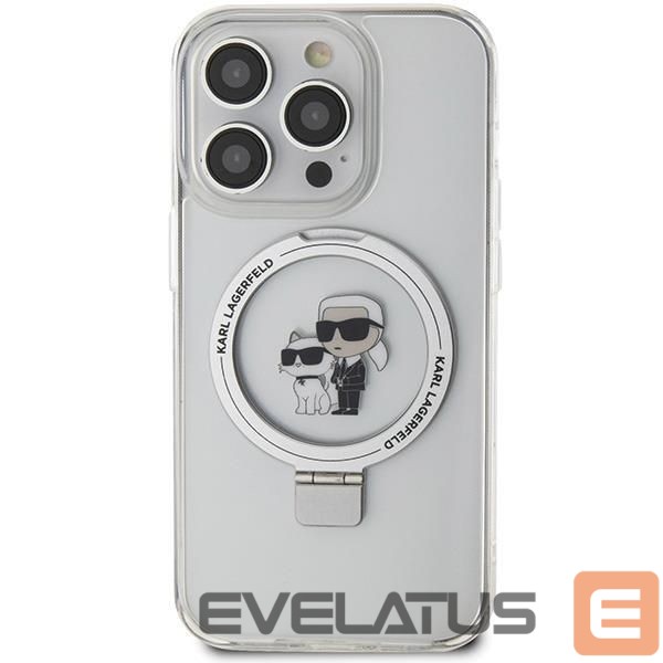 Чехол на заднюю панель Karl Lagerfeld Karl Lagerfeld Ring Stand Karl&Choupette MagSafe case for iPhone 13 Pro / 13 - white