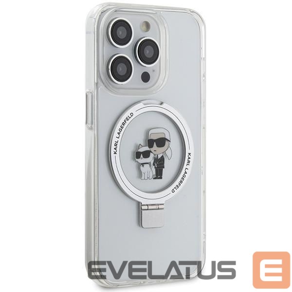 Чехол на заднюю панель Karl Lagerfeld Karl Lagerfeld Ring Stand Karl&Choupette MagSafe case for iPhone 13 Pro / 13 - white