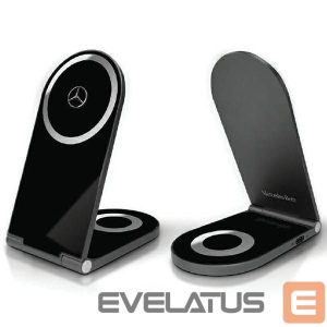 Адаптер Mercedes-Benz  Mercedes Silver Stars MagSafe foldable 2in1 15W inductive charger - black 