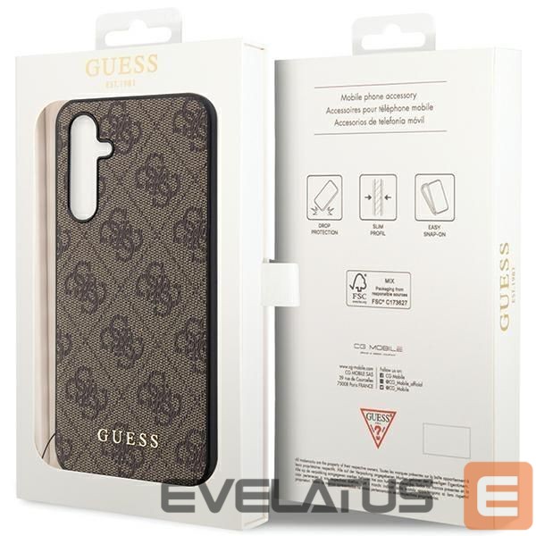 Чехол на заднюю панель Guess Guess GUHCS23FEGF4GBR S23 FE S711 brown/brown hardcase 4G Charms Collection
