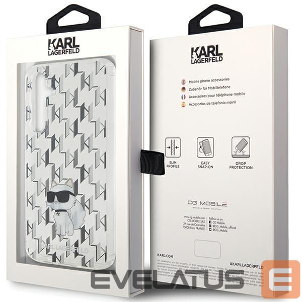 Чехол на заднюю панель Karl Lagerfeld Karl Lagerfeld KLHCS23FEHNCMKLT S23 FE S711 transparent hardcase Monogram Choupette