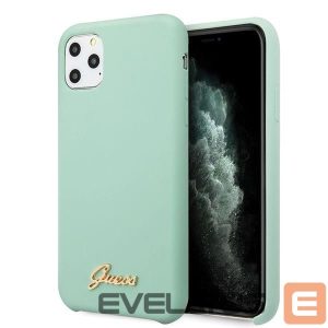 Чехол на заднюю панель Guess  Guess GUHCN65LSLMGG iPhone 11 Pro Max green/green hard case Silicone Vintage Gold Logo