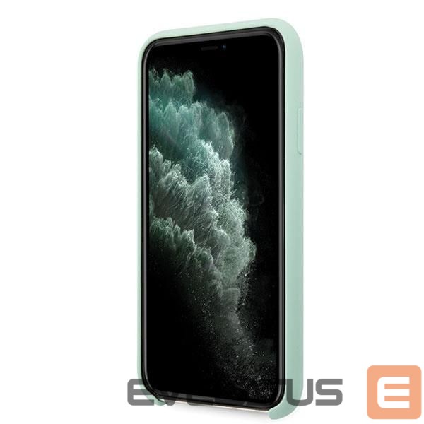 Чехол на заднюю панель Guess Guess GUHCN65LSLMGG iPhone 11 Pro Max green/green hard case Silicone Vintage Gold Logo