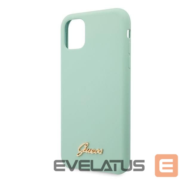 Чехол на заднюю панель Guess Guess GUHCN65LSLMGG iPhone 11 Pro Max green/green hard case Silicone Vintage Gold Logo