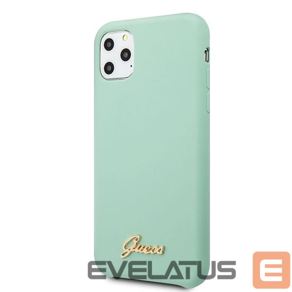 Чехол на заднюю панель Guess Guess GUHCN65LSLMGG iPhone 11 Pro Max green/green hard case Silicone Vintage Gold Logo
