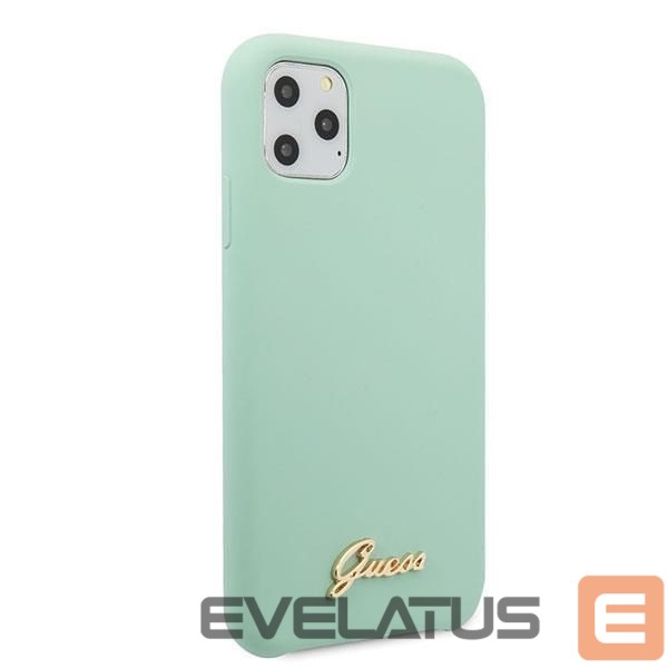 Чехол на заднюю панель Guess Guess GUHCN65LSLMGG iPhone 11 Pro Max green/green hard case Silicone Vintage Gold Logo