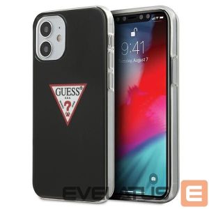 Чехол на заднюю панель Guess  Guess GUHCP12SPCUCTLBK iPhone 12 mini 5.4" black/black hardcase Triangle Collection