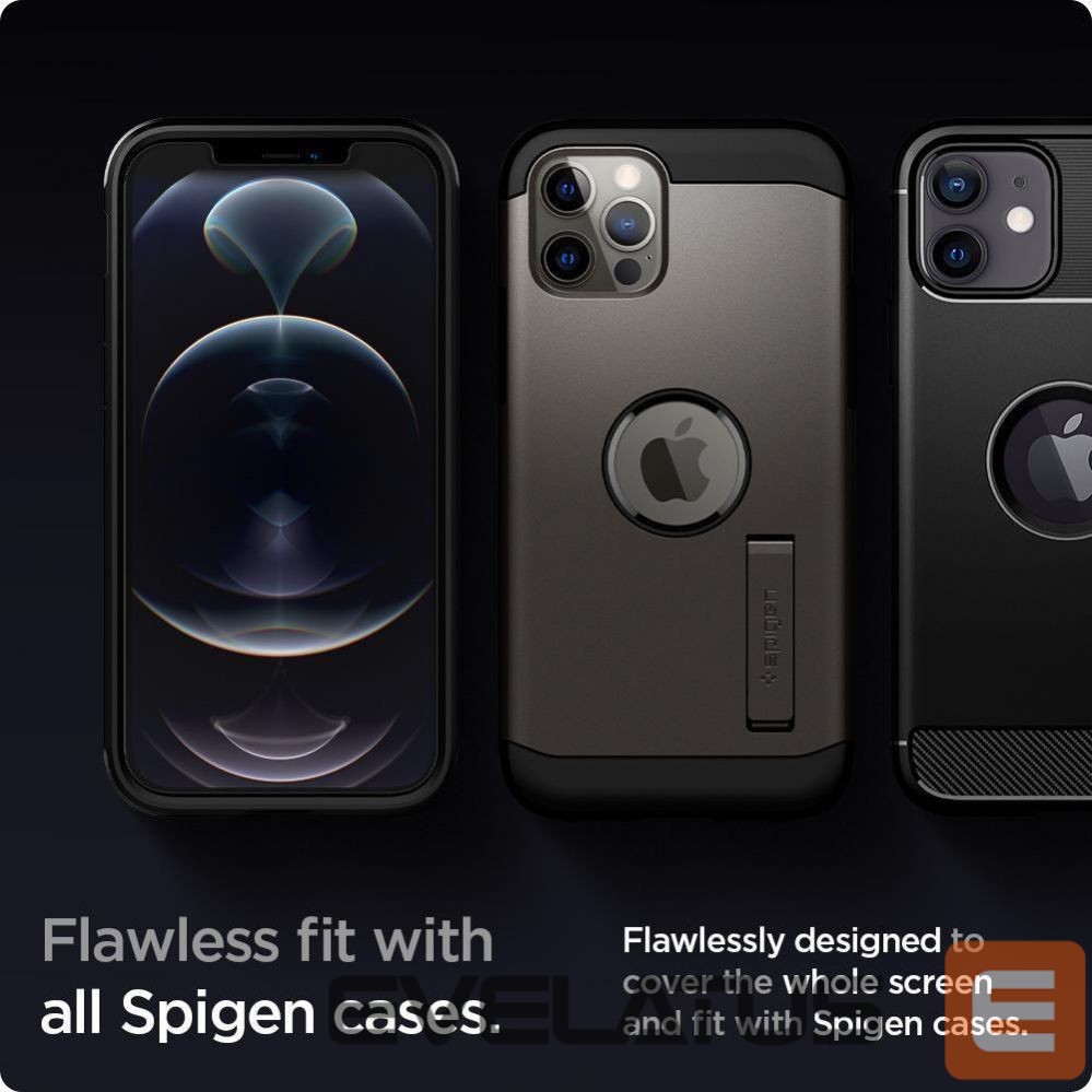 Защитное стекло Spigen Spigen Glas.tR EZ Fit Tempered Glass for iPhone 12 / iPhone 12 Pro - 2 pcs.