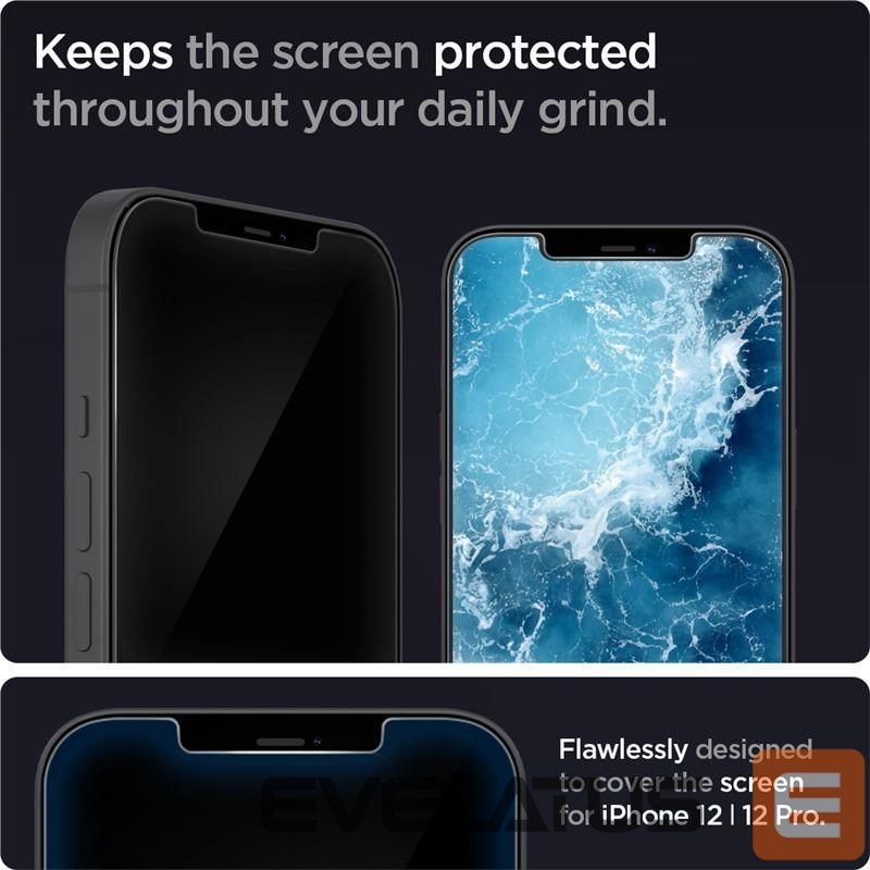 Защитное стекло Spigen Spigen Glas.tR EZ Fit Tempered Glass for iPhone 12 / iPhone 12 Pro - 2 pcs.