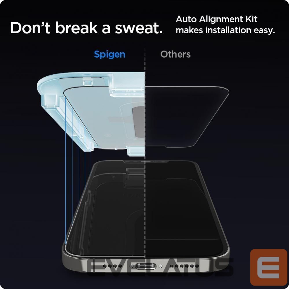 Защитное стекло Spigen Spigen Glas.tR EZ Fit Tempered Glass for iPhone 12 / iPhone 12 Pro - 2 pcs.