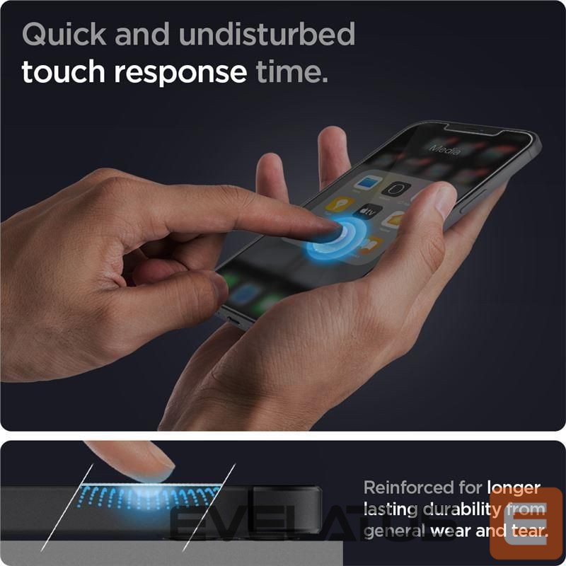 Защитное стекло Spigen Spigen Glas.tR EZ Fit Tempered Glass for iPhone 12 / iPhone 12 Pro - 2 pcs.