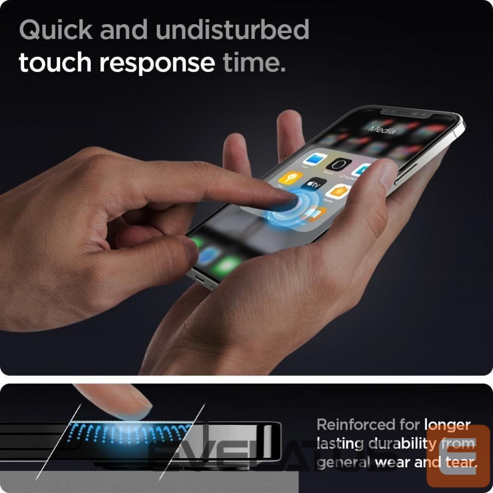 Защитное стекло Spigen Spigen Glas.tR EZ Fit Tempered Glass for iPhone 12 / iPhone 12 Pro - 2 pcs.