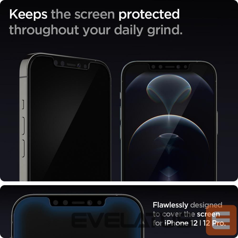 Защитное стекло Spigen Spigen Glas.tR EZ Fit Tempered Glass for iPhone 12 / iPhone 12 Pro - 2 pcs.