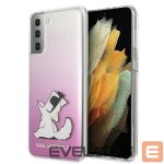 Чехол на заднюю панель Karl Lagerfeld  Karl Lagerfeld KLHCS21MCFNRCPI S21+ G996 hardcase różowy/pink Choupette Fun 