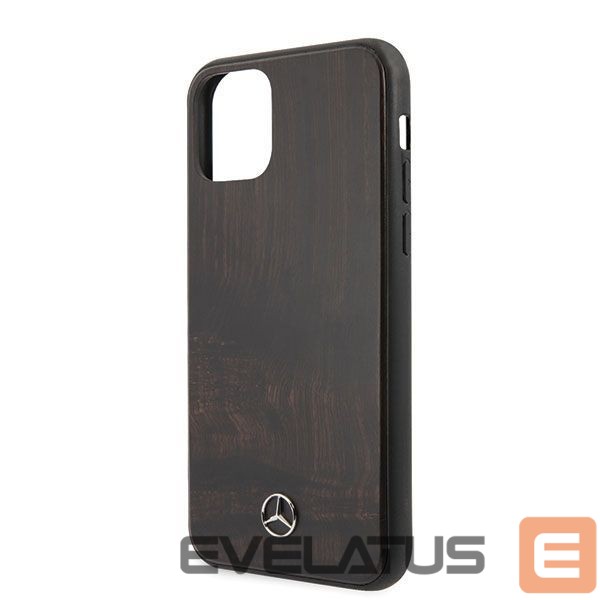 Чехол на заднюю панель Mercedes-Benz Mercedes Wood Line Rosewood case for iPhone 11 Pro Max - brown
