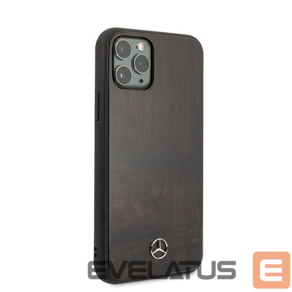Чехол на заднюю панель Mercedes-Benz Mercedes Wood Line Rosewood case for iPhone 11 Pro Max - brown