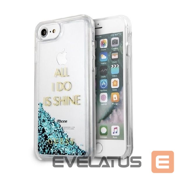 Чехол на заднюю панель Guess Guess GUHCP7GLUQBL iPhone 6/7/8 /SE 2020 / SE 2022 blue/blue hard case Liquid Glitter Party