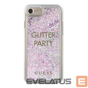 Чехол на заднюю панель Guess  Guess GUHCP7GLUQPU iPhone 6/7/8 /SE 2020 / SE 2022 purple/purple hard case Liquid Glitter Party