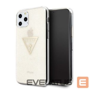Чехол на заднюю панель Guess  Guess GUHCN58SGTLGO iPhone 11 Pro gold/gold hard case Glitter Triangle