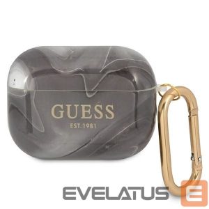 Чехол на заднюю панель Guess  Guess GUAPUNMK AirPods Pro cover black/black Marble Collection
