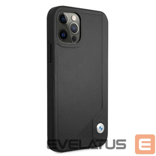 Чехол на заднюю панель BMW Etui BMW BMHCP12MRCDPK iPhone 12/12 Pro 6,1" czarny/black hardcase Leather Deboss